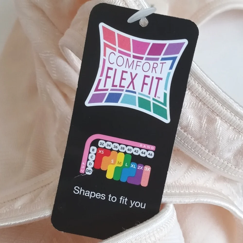 Bali Women’s Flex to Fit WireFree Nylon Blend Nude Bra Small (36B 34C 36C 34D)